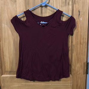 justice shoulder cut out tee